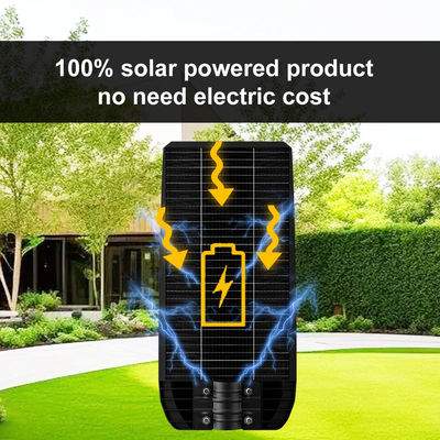 TR-CS All In One Solar LED Street Light with 6V20W Solar Panel 20AH Battery Capacity and 110 lm/w Lumen