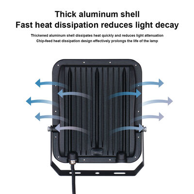 KCD Electric Portable Adjustable Waterproof IP65 High Brightness 100lm/W Outdoor LED Flood Light AC 30w-400w